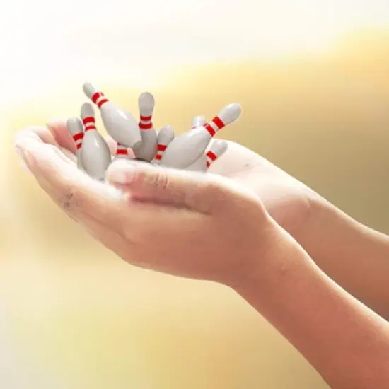 Kicko Miniature Bowling Game Set - 11 pieces White image {4}