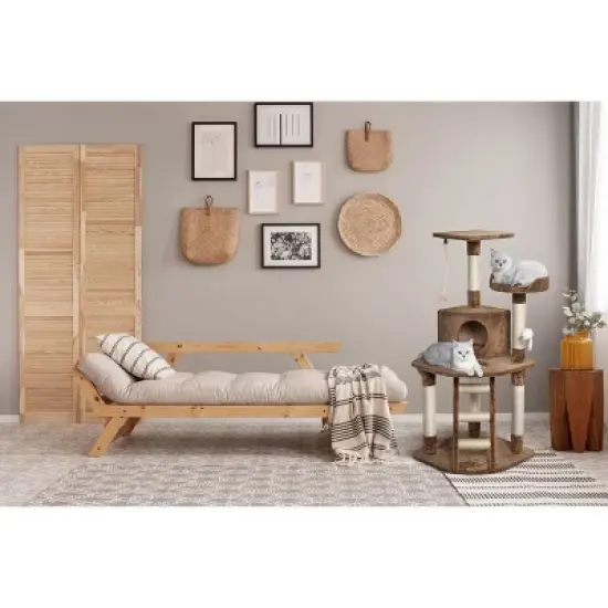 Go Pet Club 48" Classic Cat Tree Condo with Sisal Covered Posts F08 image {6}