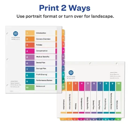 Avery Extra-Wide Dividers, 10 Tabs, Ready Index (4 Sets of 34776) image {4}