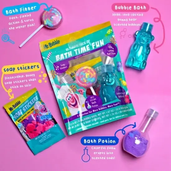 Mr. Bubble Kids' Ultimate Pack of Bath Time Fun Gift Set - 8.18oz image {5}