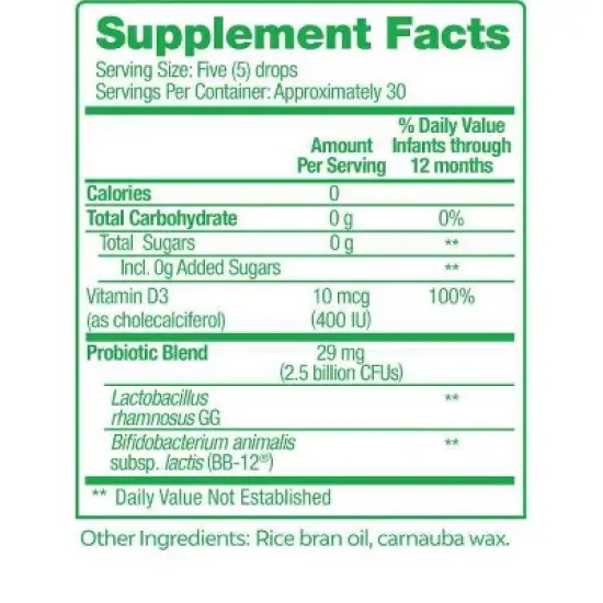 Culturelle Baby Immune + Digestive Support Probiotic Drops for Infants & Newborns - 0.3 fl oz image {4}