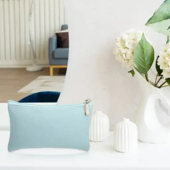 Unique Bargains PU Leather Travel Portable Makeup Organizer Bag 1 Pc image {5}