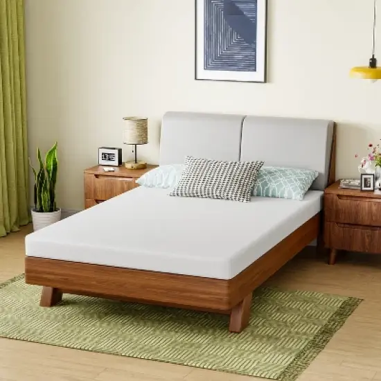 FDW 5 inch Green Tea Cooling Gel Memory Foam Mattress & Marbling on Normal Foam, CertiPUR-US Certified, Bed-in-a-Box,Pressure-Relieving Design image {7}