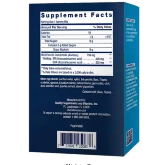Omega -3 Fish Oil Gummy Bites by Life Extension  -  36 Gummy image {1}