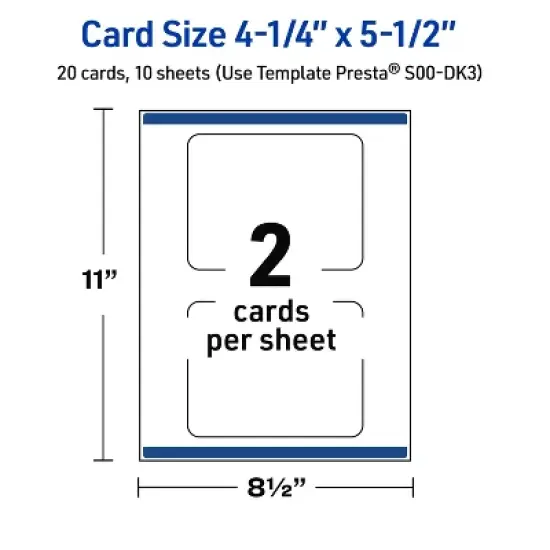 Avery 4.25" x 5.5" Cards, Gold Edge Dots, 20 ct image {4}