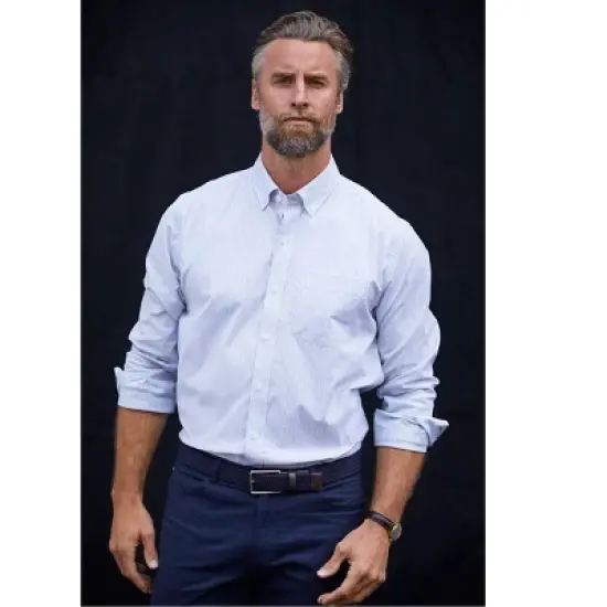 Cutter & Buck Stretch Oxford Stripe Mens Long Sleeve Dress Shirt image {1}