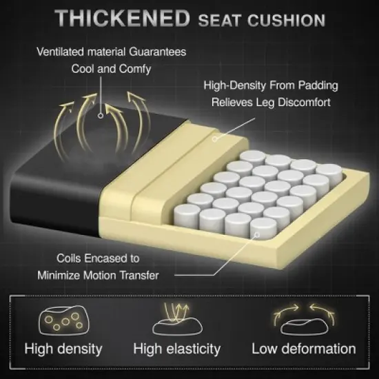 KERDOM Gaming Chair, Computer Chair with footrest and Lumbar Support,Black-Gray image {1}