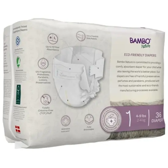 Bambo Nature Dream Disposable Diapers, Eco-Friendly, Size 1 image {1}