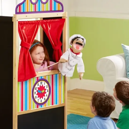 Melissa & Doug Deluxe Puppet Theater - Sturdy Wooden Construction image {4}