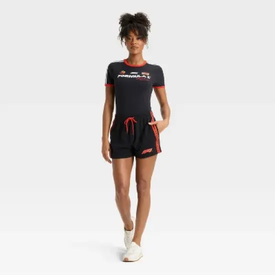 Women's Formula 1 Graphic Shorts - Black/Red image {2}