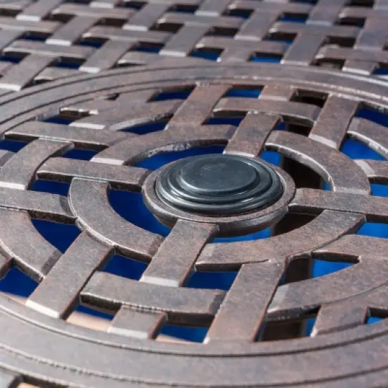 Alfresco 3pc Cast Aluminum Patio Bar Set Bronze - Christopher Knight Home image {3}