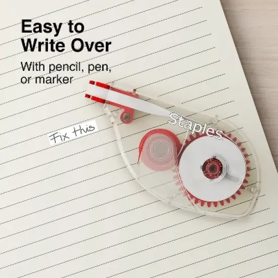 Staples Correction Tape White 2/Pack (ST59818) ST59818-CC image {4}