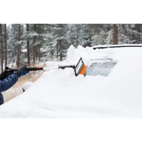 Snow Moover 39" Extendable Car Snow Brush with Squeegee & Ice Scraper image {2}