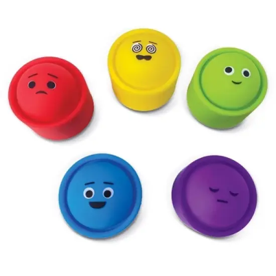 Learning Resources Rainbow Emotion Poppers: Teaching Charts & Props for Preschool Social Skills Development, Set of 10 image {1}