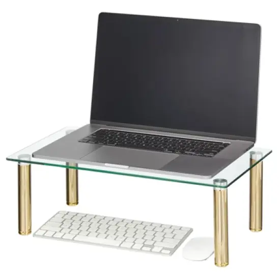 mDesign Large Flat Platform Riser Shelf for Laptop Computer or TV image {4}