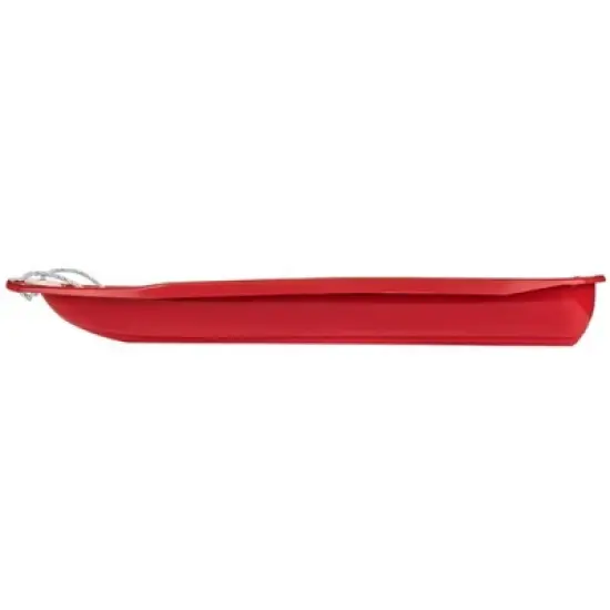 Lucky Bums Kids 48 Inch Single Person Plastic Snow Toboggan Sled for All Winter Conditions with Pull Rope for Children Ages 8 to 15, Red image {1}