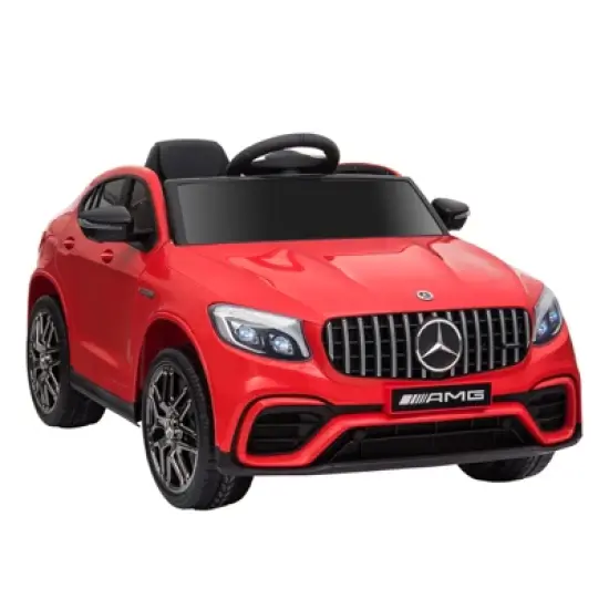 Aosom 12V Ride On Toy Car for Kids with Remote Control, Mercedes Benz AMG GLC63S Coupe, 2 Speed, with Music, Electric Light, Black image {9}