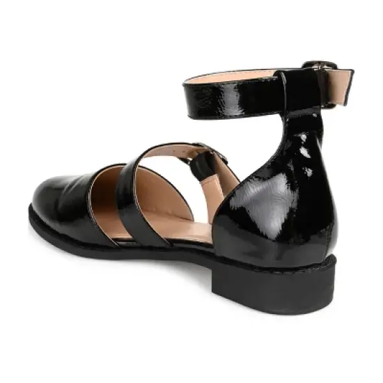 Journee Collection Womens Constance Buckle Round Toe Mary Jane Flats image {6}