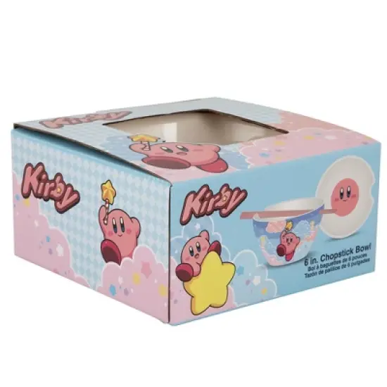 Kirby Star Wand Ceramic Ramen Bowl With Plastic Chopsticks image {4}