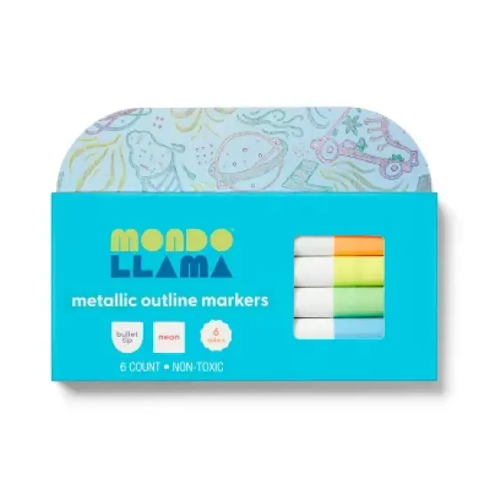 6ct Metallic Outline Markers - Mondo Llama&trade; image {4}