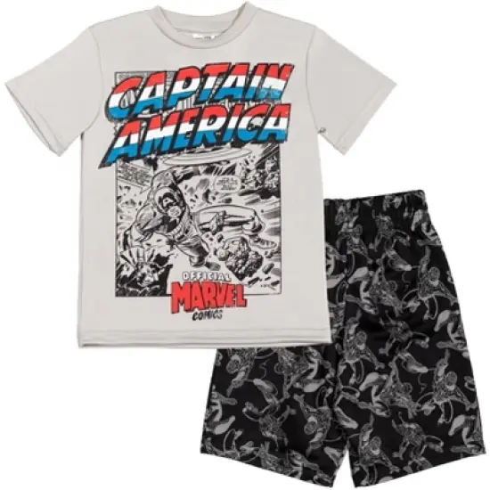 Marvel Avengers Captain America Graphic T-Shirt and Shorts Outfit Set Toddler image {8}