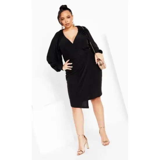 Women's Plus Size Party Lights Dress - black | CITY CHIC image {5}
