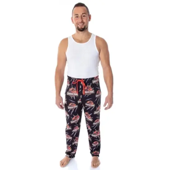 Jurassic Park Men's Allover Pattern Sleep Lounge Pajama Pants image {3}