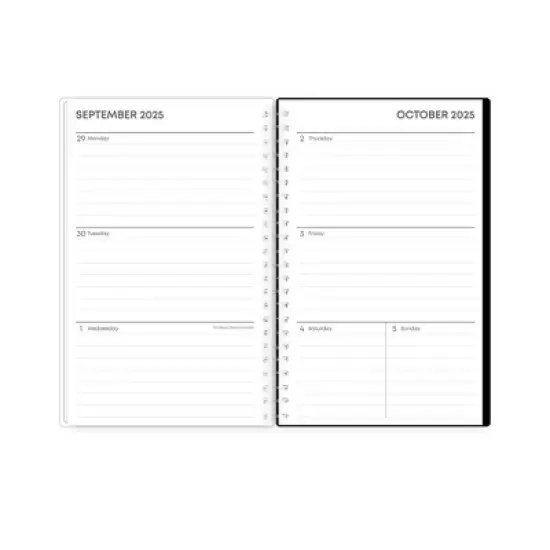 Blue Sky Weekly/Monthly Planner 5"x8" with Bookmark Andromeda Spiral image {4}