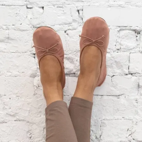 Isotoner Women's Sloan Nude Spandex Ballerina Slippers image {4}