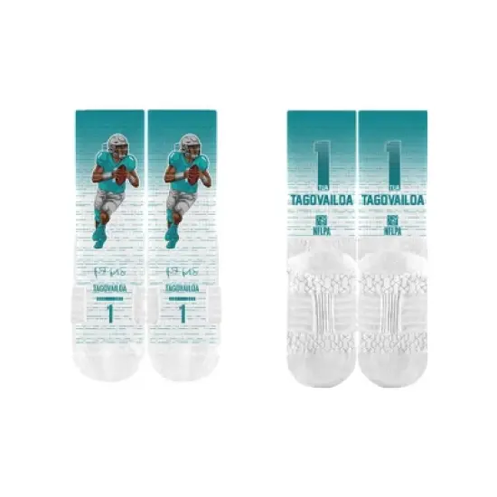 NFL Miami Dolphins Premium Full Sub Socks - Tua Tagovailoa image {1}