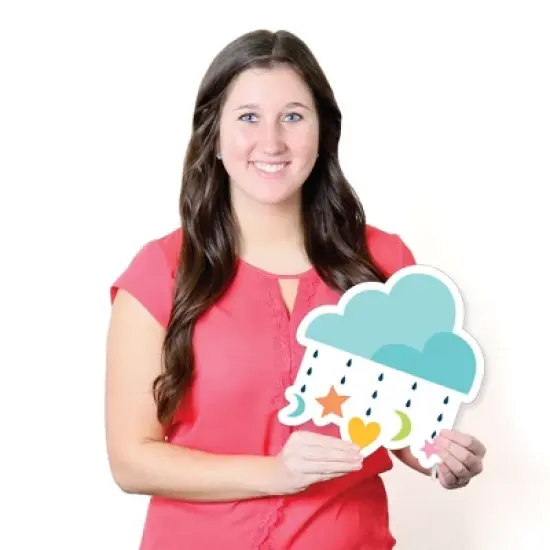 Big Dot of Happiness Colorful Baby Shower - Bottle, Rattle, Pacifier, Rain Cloud Lawn Decor - Outdoor Gender Neutral Party Yard Decorations - 10 Piece image {6}