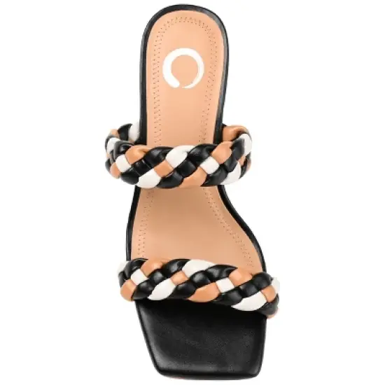 Journee Collection Womens Bronte Tru Comfort Foam Open Square Toe Block Heel Sandals image {3}