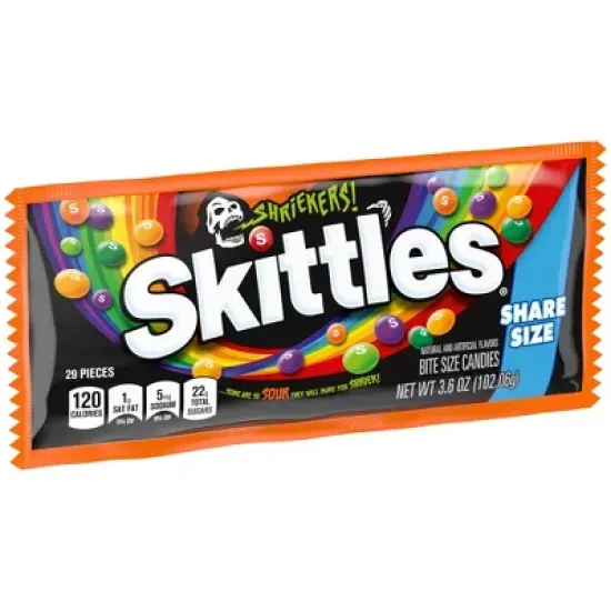 Skittles Shriekers Sour Halloween Candy Share Size - 3.6oz image {1}