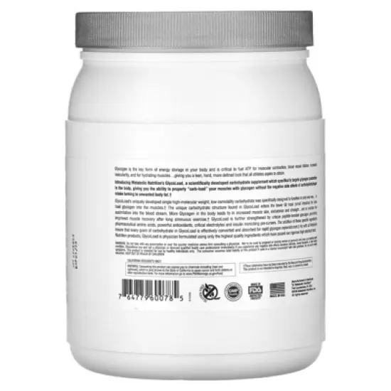 Metabolic Nutrition, Glycoload, 100% Micronized Cyclic Cluster Dextrin Carbohydrate Powder, Muscle Glycogen Loading Carbohydrate, Pre Intra Post image {2}