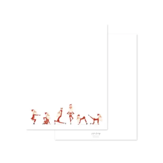 Paper Frenzy Yoga Santa Holiday Letterhead Paper Pack of 75 image {1}