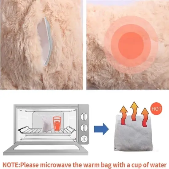 Allforpaws Puppy Soothing Warm Bear Comfort Dog Sleep Aid Plush Toy, Suitable as Pet Gift for Christmas, Thanksgiving image {4}