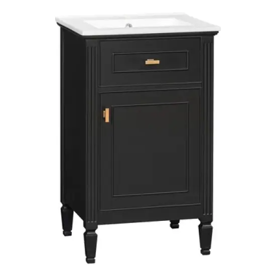 Whisen 20" Bathroom Vanity with Sink & Adjustable Shelf image {7}