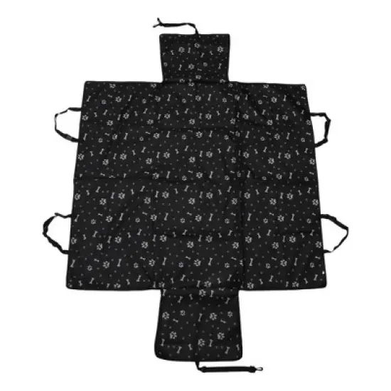 Unique Bargains Paw Prints Pet Car Seat Cover 51.18"x15.75"x21.65" 1 Pc image {6}
