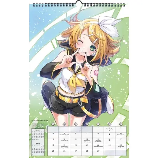 Trends International Inc. 2023-24 Wall Calendar 17"x11" Hatsune Miku image {2}