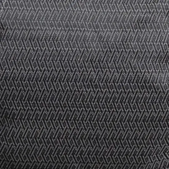 Big Joe Lux Patio Pouf, Black and White Chevron Premium Vinyl Mesh, Durable UV Protected Polyester Blend image {6}