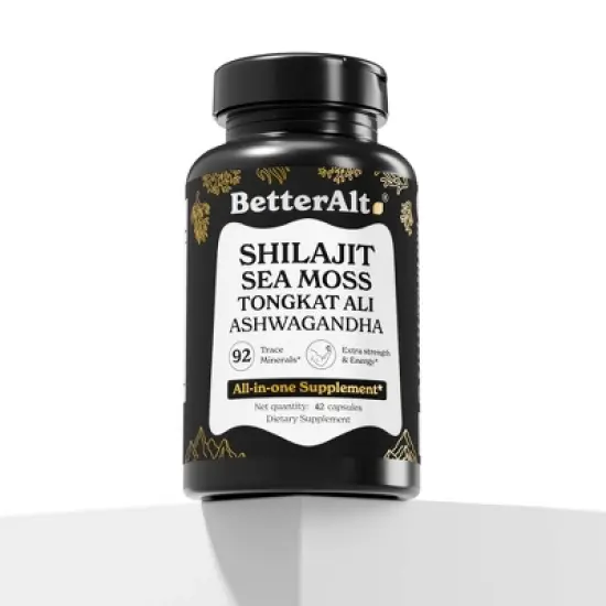 Better Alt Shilajit Advance Capsules - Energy Supplement with Himalayan Shilajit & Sea Moss - 42ct image {1}