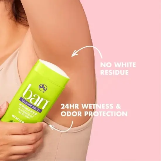 Ban Antiperspirant Deodorant Invisible Solid, 2.6 Oz image {2}