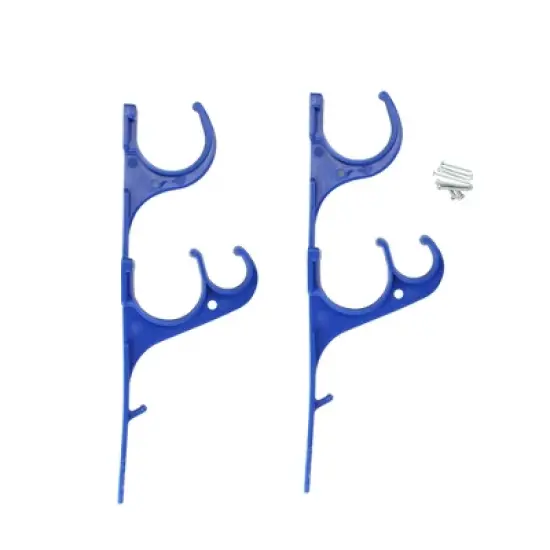 Swimline Hydro Tools 3-Hook Hanger for Swimming Pole Hose, Telepole and Skimmers 2pc 12" - Blue image {4}