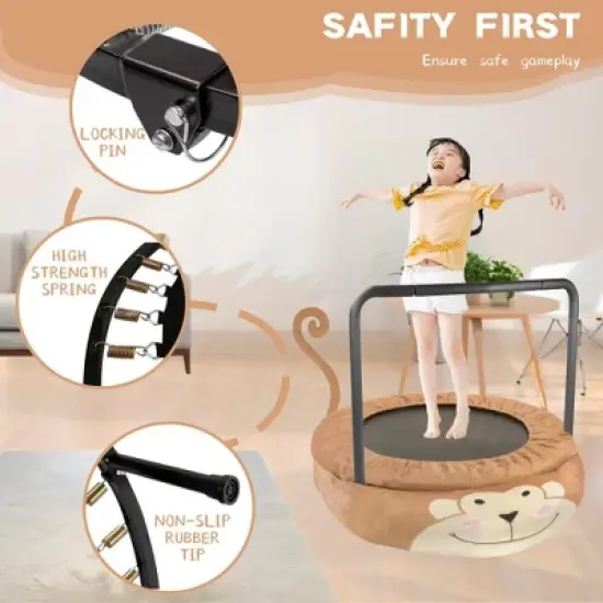 Jump Into Fun Outdoor and Indoor Dual use Monkey Black and Yellow Foldable Iron Tube for Age 3 7 image {3}