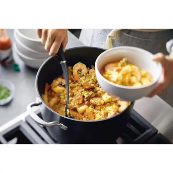 KitchenAid Hard-Anodized Induction 8qt Nonstick Stockpot with Lid image {1}