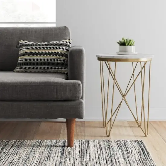 Marble Top Round Table Gold - Threshold&trade; image {1}