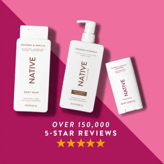 Native Solid Deodorant for Women & Men - Cherry & Vanilla Macaron - Aluminum-Free 2.65oz image {5}