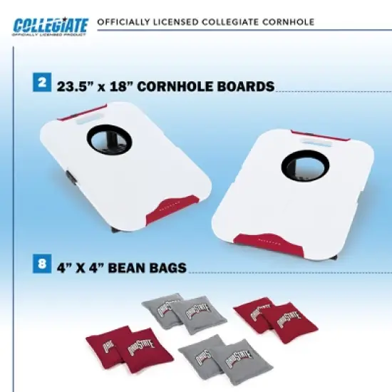 NCAA Ohio State Buckeyes All-Weather Travel Cornhole Set image {1}
