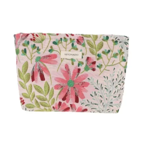 Unique Bargains Portable Galsang Flower Makeup Bag 1 Pc image {5}