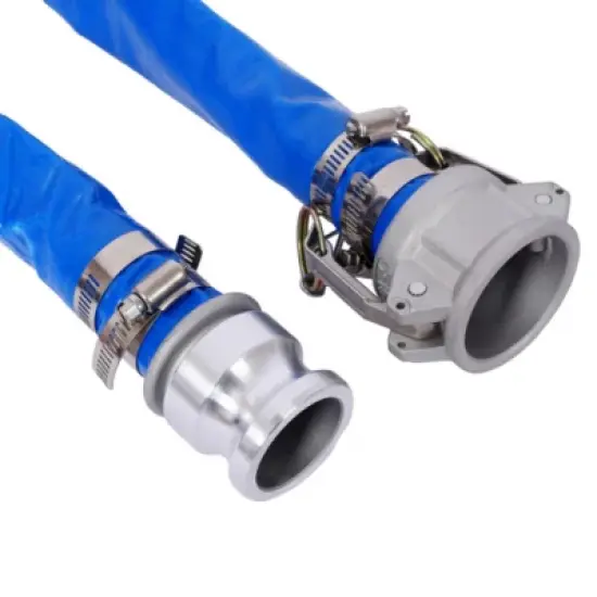 Syemin Drip Irrigation 50Ft Pool Backwash Hose, Heavy Duty Lay Flat Water Discharge Pump Hoses For Swimming Drain Pools, Blue, 1.5"*1.5"*1.5" image {4}